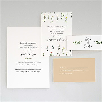 Faire-part mariage joie et couleurs - Avant du faire-part