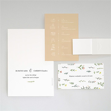 Faire-part mariage joie et couleurs - Dos du faire-part