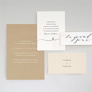 Faire-part mariage un grand jour - Avant du faire-part