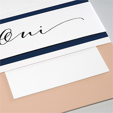 Faire-part mariage follement oui - Détail du faire-part