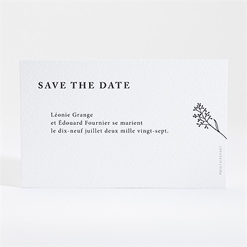 Save the Date mariage delicatesse - Dos de la carte