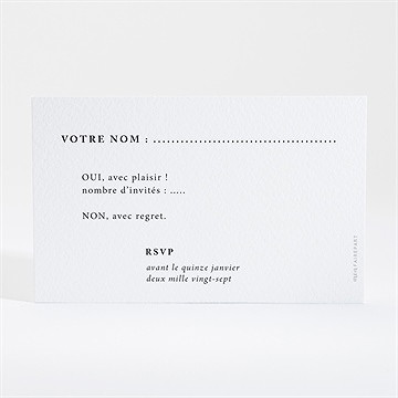 Carton réponse mariage delicatesse - Dos du carton