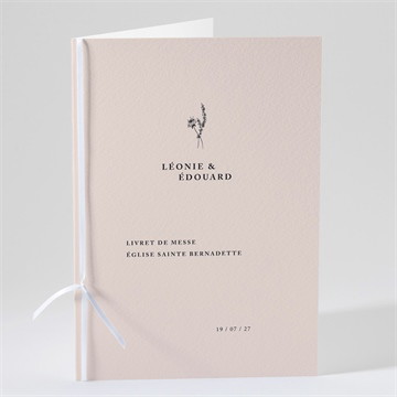 Livret de messe mariage delicatesse