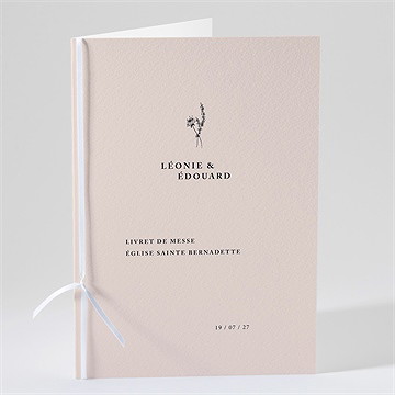 Livret de messe mariage delicatesse