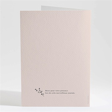 Livret de messe mariage delicatesse - Dos du livret