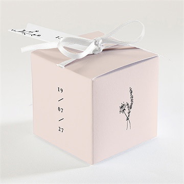 Boîte de dragées mariage delicatesse - Dos de la boîte