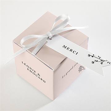 Boîte de dragées mariage delicatesse - Dessus de la boîte