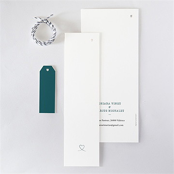 Faire-part mariage superposés - Dos du faire-part