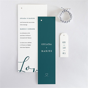 Faire-part mariage superposés - Vue d'ensemble