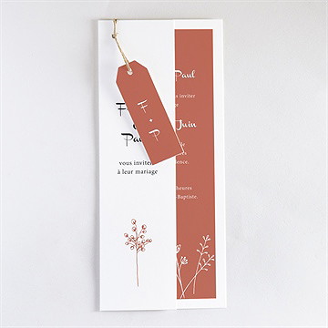 Faire-part mariage fleurs d'automne - Faire-part assemblé