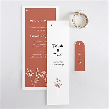 Faire-part mariage fleurs d'automne - Vue d'ensemble