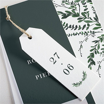 Faire-part mariage fusion végétale - Détail du faire-part