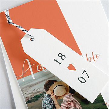 Faire-part mariage assemblage - Détail du faire-part