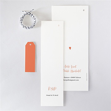 Faire-part mariage assemblage - Dos du faire-part