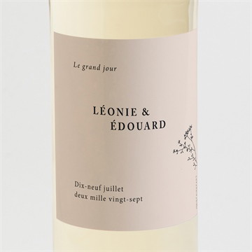 Etiquette de bouteille mariage delicatesse