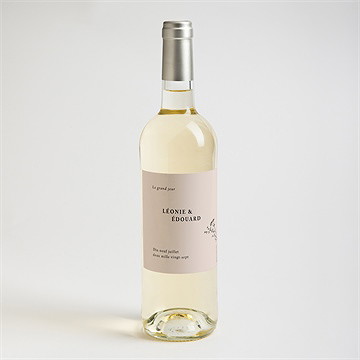 Etiquette de bouteille mariage delicatesse - Mise en situation