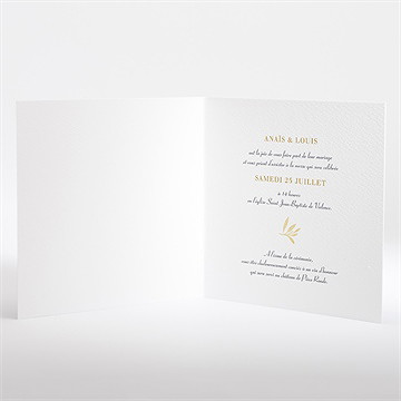 Faire-part mariage nature et lumière - Intérieur du faire-part