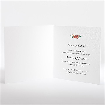 Faire-part mariage notre cadre - Intérieur du faire-part