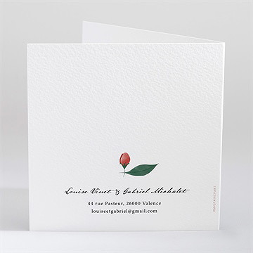 Faire-part mariage notre cadre - Dos du faire-part