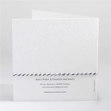 Faire-part mariage mr and ms - Dos du faire-part