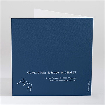 Faire-part mariage notre astre - Dos du faire-part