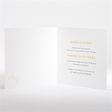 Faire-part mariage notre soleil - Intérieur du faire-part