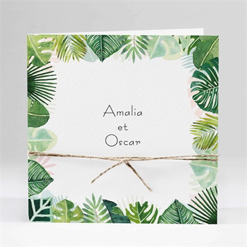 Faire-part mariage belle jungle