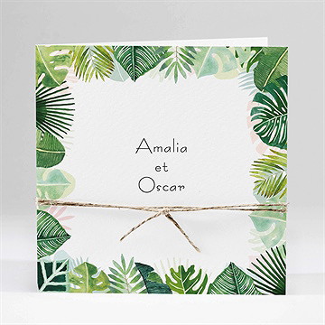 Faire-part mariage belle jungle