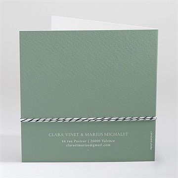 Faire-part mariage le songe - Dos du faire-part