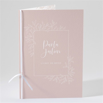 Livret de messe mariage rose gold