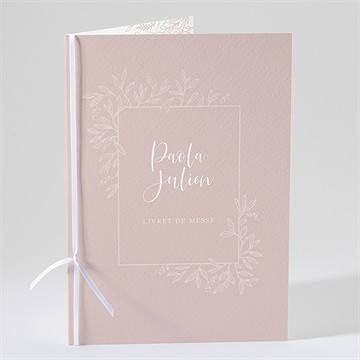 Livret de messe mariage rose gold