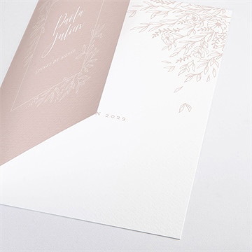 Livret de messe mariage rose gold - Détail du livret