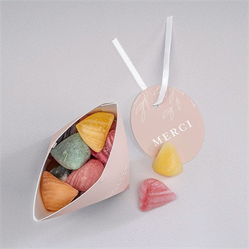 Boîte surprise mariage rose gold - Intérieur de la boîte