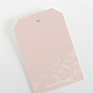 Etiquette mariage rose gold - Dos de l'étiquette