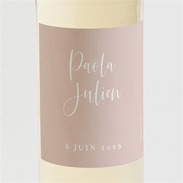 Etiquette de bouteille mariage rose gold