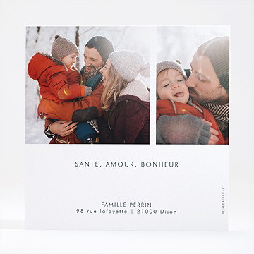 Carte de voeux voeux originaux - Dos de la carte