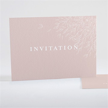 Carton d'invitation mariage rose gold