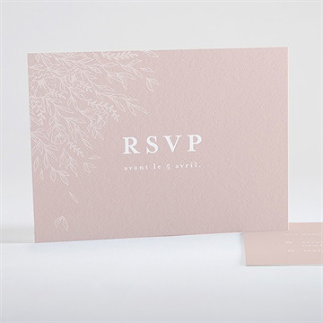 Carton réponse mariage rose gold