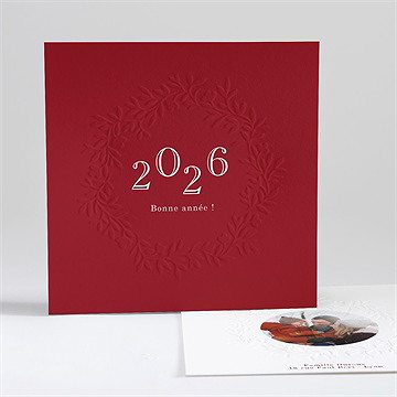 Carte de voeux voeux rouge