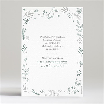Carte de voeux notre année - Dos de la carte