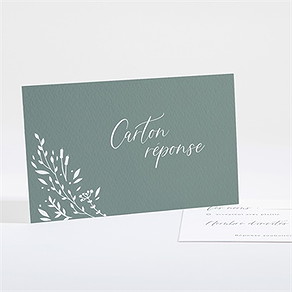 Carton réponse mariage elégante poésie