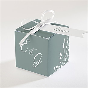 Boîte de dragées mariage elégante poésie