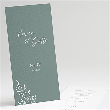 Menu mariage elégante poésie