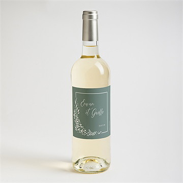 Etiquette de bouteille mariage elégante poésie - Mise en situation