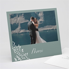 Remerciement mariage elégante poésie
