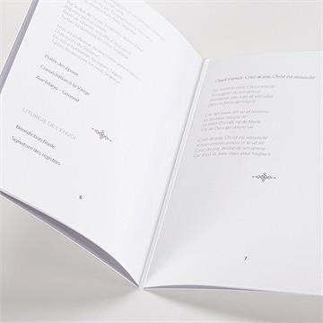 Livret de messe mariage notre bouquet - Mise en situation