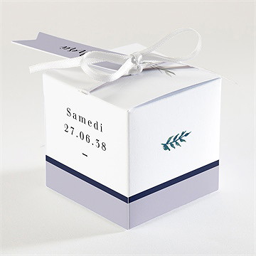 Boîte de dragées mariage notre bouquet - Dos de la boîte