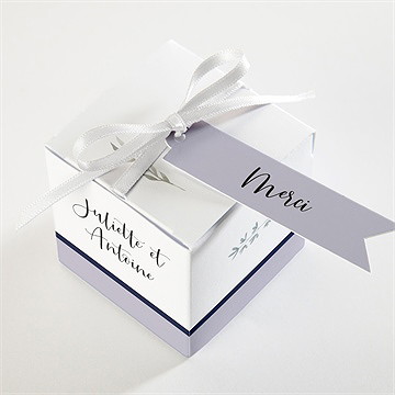 Boîte de dragées mariage notre bouquet - Dessus de la boîte