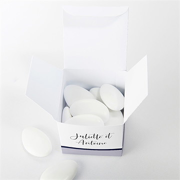 Boîte de dragées mariage notre bouquet - Intérieur de la boîte