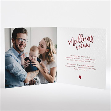 Carte de voeux meilleurs voeux - Intérieur de la carte